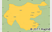 Savanna Style Simple Map of Shambiko, single color outside