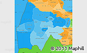 Political Shades Simple Map of Gash-Barka