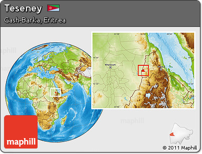 Physical Location Map of Teseney