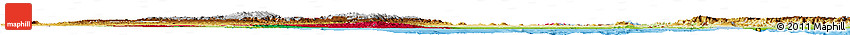 Flag Horizon Map of Eritrea, physical outside, bathymetry sea, flag centered