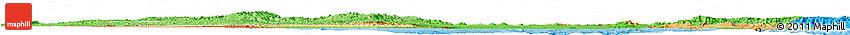 Physical Horizon Map of Eritrea, political shades outside