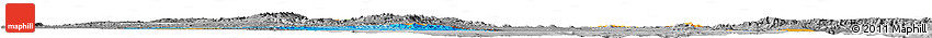 Political Horizon Map of Eritrea, desaturated