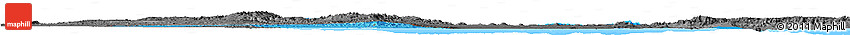 Political Shades Horizon Map of Eritrea, darken, desaturated, land only