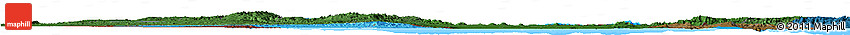 Political Shades Horizon Map of Eritrea, darken, land only