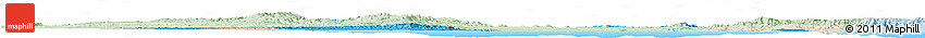 Political Shades Horizon Map of Eritrea, lighten, land only