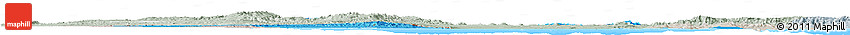 Political Shades Horizon Map of Eritrea, lighten, semi-desaturated, land only