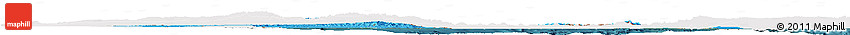 Political Shades Horizon Map of Eritrea, single color outside, satellite sea