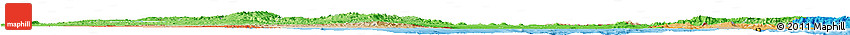 Satellite Horizon Map of Eritrea, political shades outside