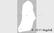 Gray Simple Map of Asmara City, cropped outside
