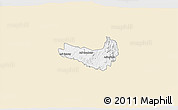 Classic Style 3D Map of Ghala Nefhi, single color outside