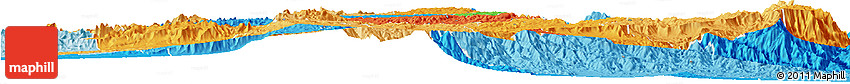 Political Horizon Map of Makelay, political shades outside