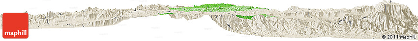 Political Shades Horizon Map of Makelay, shaded relief outside