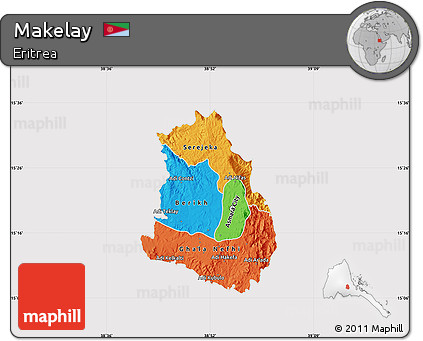 Political Map of Makelay, cropped outside