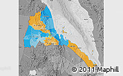 Political Map of Eritrea, desaturated