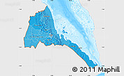 Political Shades Map of Eritrea, single color outside, bathymetry sea