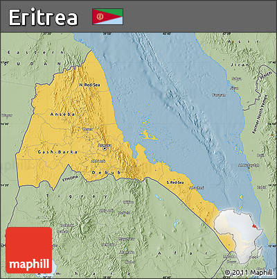 Savanna Style Map of Eritrea