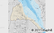 Shaded Relief Map of Eritrea, desaturated, land only