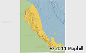 Savanna Style 3D Map of N. Red-Sea, single color outside