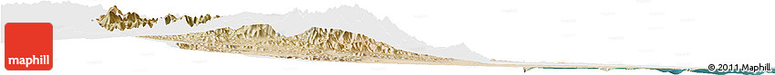 Satellite Horizon Map of Afabet, single color outside