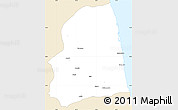 Classic Style Simple Map of Afabet, single color outside