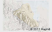 Shaded Relief 3D Map of Foro, lighten, semi-desaturated