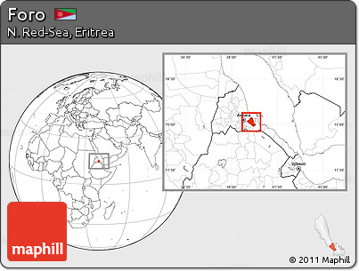 Blank Location Map of Foro, within the entire country
