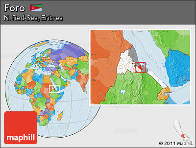 Political Location Map of Foro, highlighted country, highlighted parent region