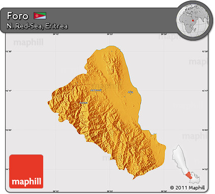 Political Map of Foro, cropped outside
