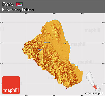 Political Map of Foro, cropped outside