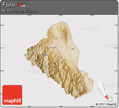 Satellite Map of Foro, cropped outside