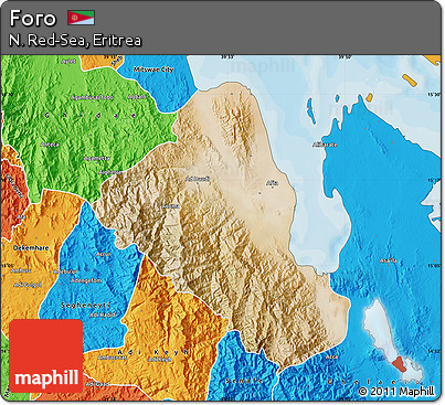Satellite Map of Foro, political outside