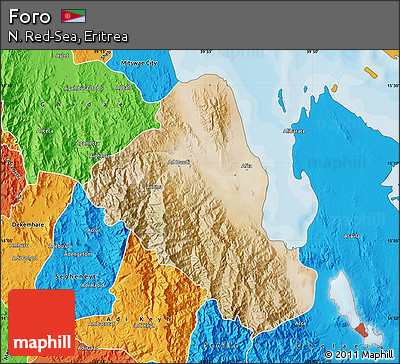 Satellite Map of Foro, political outside