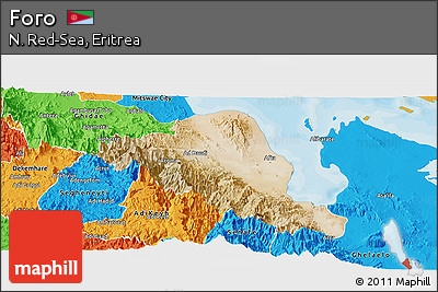 Satellite Panoramic Map of Foro, political outside
