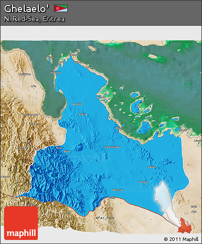 Political 3D Map of Ghelaelo', satellite outside