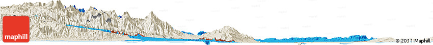 Political Horizon Map of Ghelaelo', shaded relief outside