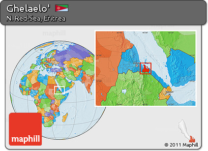 Political Location Map of Ghelaelo'