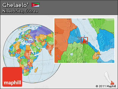 Political Location Map of Ghelaelo'