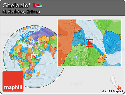 Political Location Map of Ghelaelo'