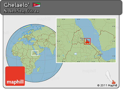 Savanna Style Location Map of Ghelaelo', within the entire country