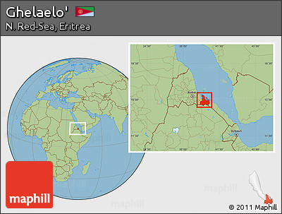 Savanna Style Location Map of Ghelaelo', within the entire country