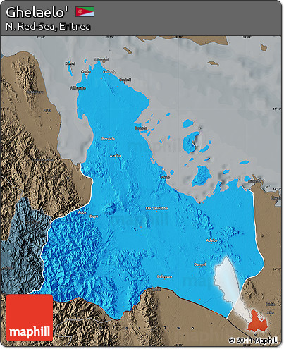 Political Map of Ghelaelo', darken, semi-desaturated