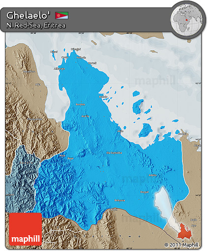 Political Map of Ghelaelo', semi-desaturated
