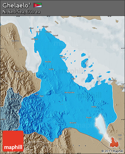 Political Map of Ghelaelo', semi-desaturated