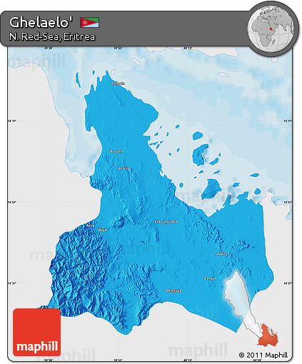 Political Map of Ghelaelo', single color outside