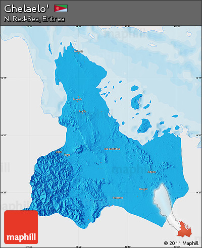 Political Map of Ghelaelo', single color outside
