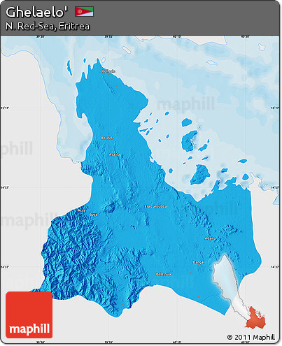 Political Map of Ghelaelo', single color outside