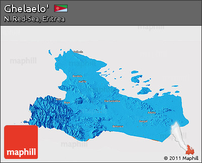 Political Panoramic Map of Ghelaelo', cropped outside