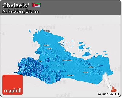 Political Panoramic Map of Ghelaelo', cropped outside
