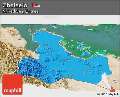 Political Panoramic Map of Ghelaelo', satellite outside