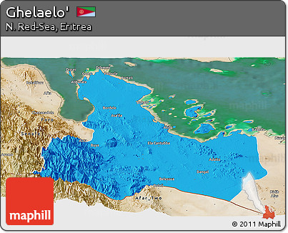 Political Panoramic Map of Ghelaelo', satellite outside